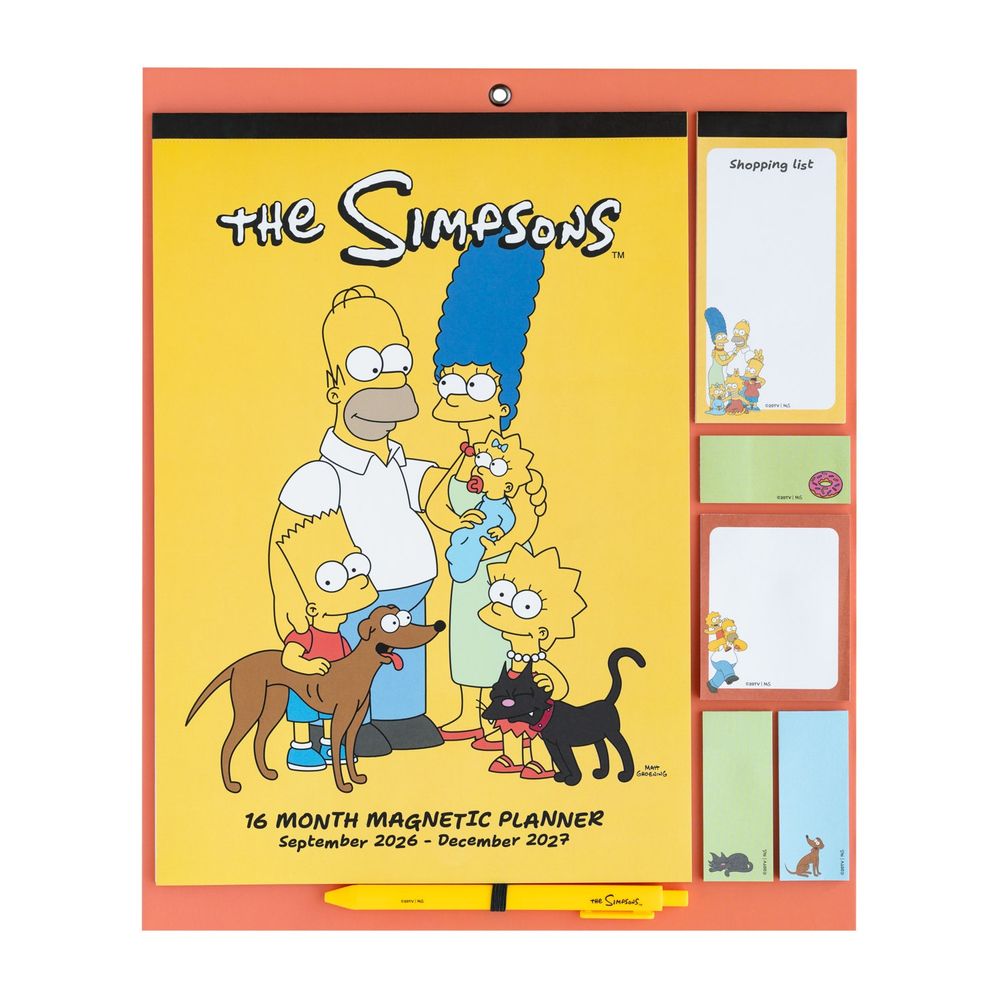 Grupo Erik The Simpsons - 2026/2027 With Magnet Planner - Multicolours